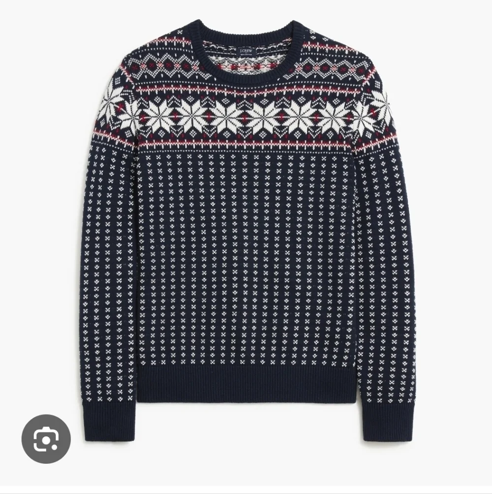 J. Crew Cotton Fair Isle Sweater Mens Cotton Size X-Large